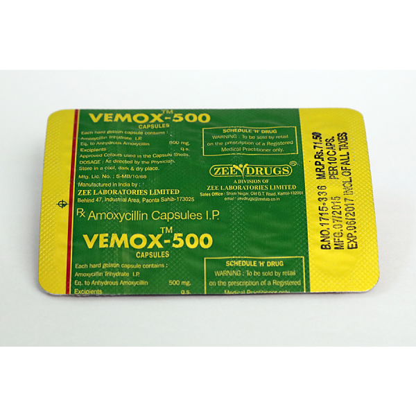 Vemox 500 Amoxicillin